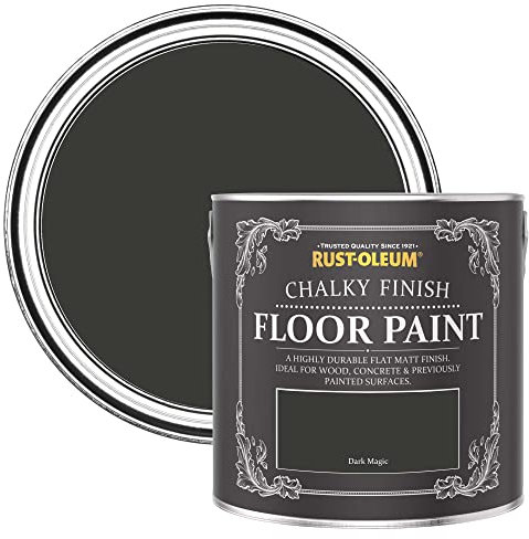 Rust-Oleum Black Scratch-Resistant Floor Paint in Matt Finish - Dark Magic 2.5L