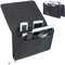 Filz Betttasche Sofa Organizer - Nachttisch Tasche Mit 5 Taschen Zur Ablage Von Büchern, Handys, Fernbedienungen, Brillen - Für Bett Und Sofa (Schwarz)