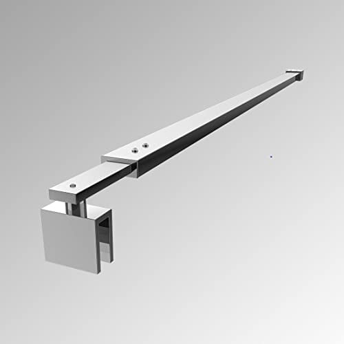 S'AFIELINA Stabilisierungsstange Haltestange für Duschwänd Eckig Winkel Flexibel Einstellbar 700-1200mm Duschwand Halterung aus Edelstahl Stabilisator für Glasdicke 8-10 mm (1 Stück)