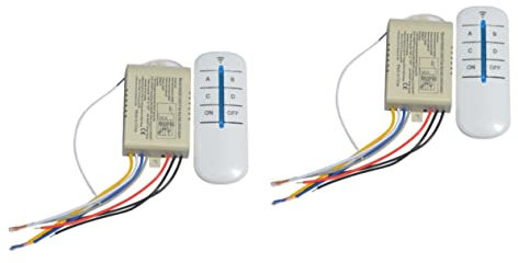OSALADI Lichtschalter 2 Stücke 4 Schalter Digital Leuchtstofflampe Für V Lampe LED Droplight Wireless Wlan Lichtschalter