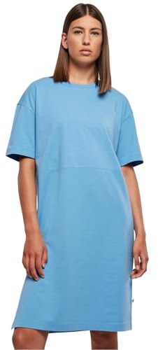 Urban Classics Damen Kleid Ladies Organic Oversized Slit Tee Dress horizonblue S