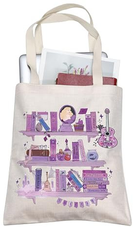 BLUPARK Singer Merchandise Singer Album Tote Bag, Speak Now Purple, One Size