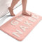 QJHOMO Get Naked Bath Mat Pink and White Bathroom Mats 40 x 60 cm, Non Slip Bath Mats for Bathroom, Colourful Letters Soft Microfiber Bathroom mat, Machine Washable Rug