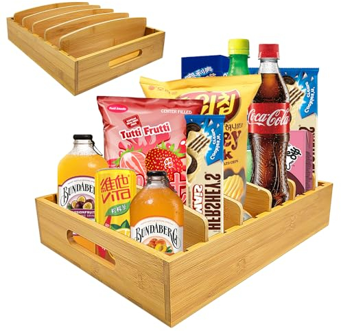 QUVBKZ Organizer Pentole bambù, Porta Coperchi Pentole Salvaspazio, Porta Coperchi Pentole, Organizer Cassetti Cucina, Organizzatore Pentole