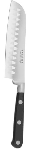 Richardson Sheffield Sabatier Trompette Santoku Knife 12.5cm, Steel, Black