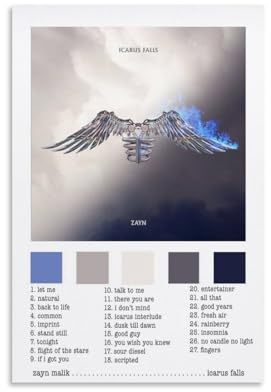 EVMILA Zayn Malik Icarus Falls Poster, dekoratives Gemälde, Leinwand, Wandposter und Kunstdruck, modernes Familienschlafzimmer-Dekor-Poster, 20 x 30 cm