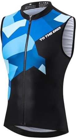 UGLY FROG Men's Cycling Jersey Tops Sleeveless Mountain Bike Bicycle Shirts with 3 Rear Pockets