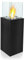 NAIZY Chimenea de bioetanol para interior y exterior, con base de acero inoxidable y cristal templado y piedra antiexplosión, chimenea de mesa para decoración (tipo H)