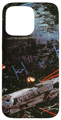 iPhone 15 Pro Max Star Wars Return of the Jedi Death Star II Battle Black Case
