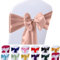 Vibera 50 PCS Rose Gold Satin Chair Sashes for Wedding Chair Bows Sashes Chair Ties Chair Cover Sashes for Folding Chairs for Thanksgiving Party Home Decorations（Rose Gold 7 x 108 inch）