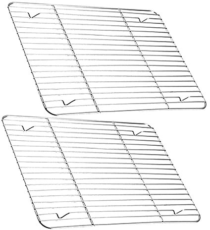 TOPBATHY Parrilla de Acero Inoxidable Rejillas de cocción para Uso en Horno con sartén Rejilla para Barbacoa Parrilla Grill Parrillas ollas cacerolas Rejilla para Asar Rejilla para Galletas