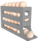NOVMPAQ Eierhalter für 30 Eier für Kühlschrank – Automatisch rollender Kühlschrank-Eier-Organizer, platzsparender Eierspenderhalter, 4 Etagen, Kühlschrank-Eierregal, große Kapazität, Eierspender für