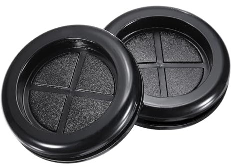 QUARKZMAN Passe-Fil en Caoutchouc Double Face Rond Diamètre 60 mm, Diamètre Intérieur 50 mm, pour la Protection des Fils, Lot de 8 Pièces