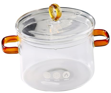 Alipis Cacerola De Vidrio Utensilios De Cocina De Vidrio Olla Para Sopa Ollas Con Tapas Olla A Lento Transparente Cacerola Transparente Olla Para Estofado De Cocina Olla