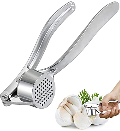 Changtai Knoblauchpresse Knoblauchschneider mit Griff Garlic Press Effizientes Werkzeug zur Knoblauchpaste Küchenhelfer Leicht zu Reinigen Spuelmaschinefest