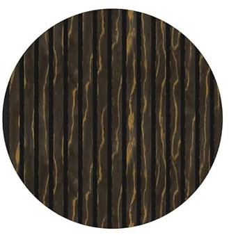Tuda Grass Direct Acoustic Wall Slatted 3D Wood Veneer Panels Series 1 - Sample - Grey with Gold Line