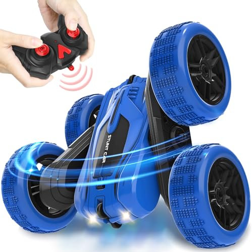 TERRA WHEEL RC Ferngesteuertes Auto für Kinder, 4WD 360°Rotation Offroad RC Fahrzeug Stunt Car mit LED Licht, 2.4GHz Ferngesteuertes Auto Indoor Outdoor Spielzeug Kinderspielzeug 3 4 5 6 7 8 9 Jahre