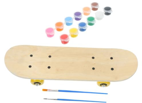 Hohopeti 1 Satz DIY-Material Graffiti-Skateboard Leere Skateboards Leere Skateboarddecks Kinder Skateboard Skateboard-DIY-Set Skateboard-Decks Skateboardmaterial selber Machen hölzern