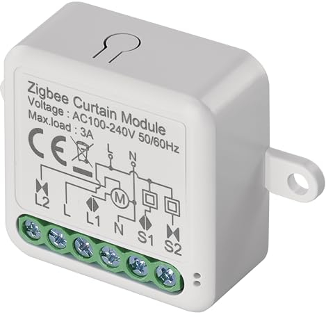 EMOS GoSmart - Módulo de interruptor de persiana inteligente con aplicación - ZigBee - para interruptor individual - Interruptor de relé empotrado para control de persianas, control por voz de las