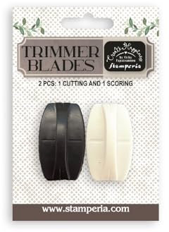 Stamperia - Trimmer Blades for Paper Trimmer, Great for Scrapbooking, Albums, Card Making, Bullet Journals and More, Set of 2, Perfect for Hobbies and Crafts (1 x Scoring, 1 x Cutting)