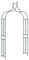 Arco da giardino in metallo verde scuro 120 x 38 x 258 cm pergolato in ferro per piante rampicanti e struttura decorativa da giardino
