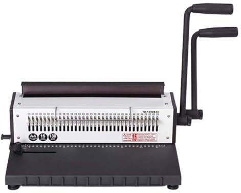 Bindegerät, Doppelspulen-Eisenring-A4-Bindemaschine, 34 Löcher, Vollziehmesser, Kalender, Dokument, Album-Stanzmaschine, für A4, A5 oder kleinere Formate(Square hole)