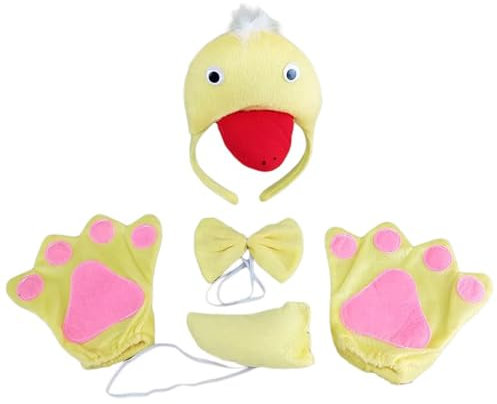 Rock Ente Gänse Stirnbänder Kragen Schwanz Tier Gänse Haarreifen für Kinder zeigt Ente Tier Haarbänder Cartoon Kostüm, B