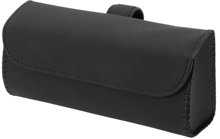 Partuto Custodia per Occhiali da Sole per Auto Magnetica Universale Porta Occhiali da Sole per Parasole Auto Scatola Portaoggetti PU Nero 17x5cm 1 Pezzo