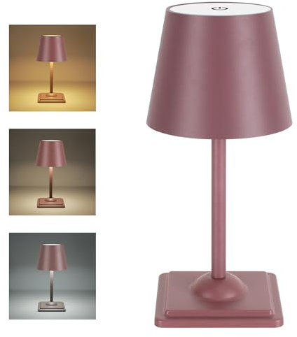 SOUDFK Cordless Table Lamp, Rechargeable Dimmable Touch Lamp, for Bedroom, Living Room, Dining Room(Sapphire Blue)