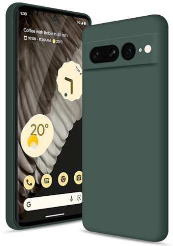 Btstring Case for Google Pixel 7 Pro, green | Soft Silicone, Upgraded Camera Protection, Shockproof Slim, Anti-Scratch Microfiber Lining