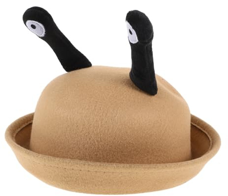 ORFOFE Kreative Schneckenaugen Kindermütze Kleine Runde Mütze Leichtes Casual Wear Accessoire für Jungen und Mädchen Atmungsaktiv und Modisch für Herbst und Winter Hellbraun