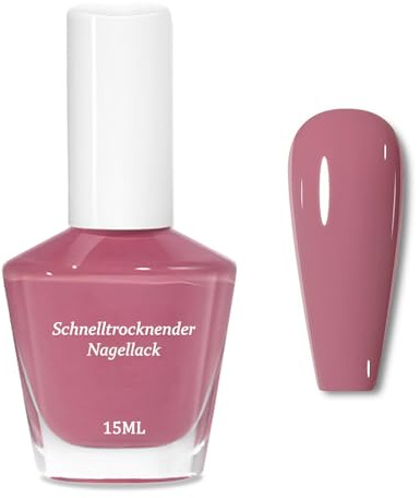 Vernis à ongles rouge pourpre - 15 ml - Vernis à ongles à séchage rapide rapide - Séchage rapide - Non toxique - Sans lampe UV - Vernis à ongles Air Dry - Fuchsia