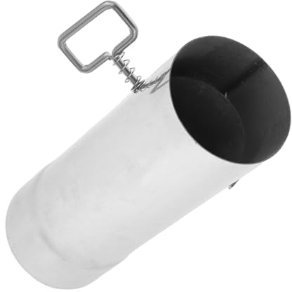 Yardenfun Ofenrohr mit Drosselklappe Verstellbar Edelstahl Hitzebeständig 7,5x22cm Rauchrohr Camping Kaminofen Zubehör