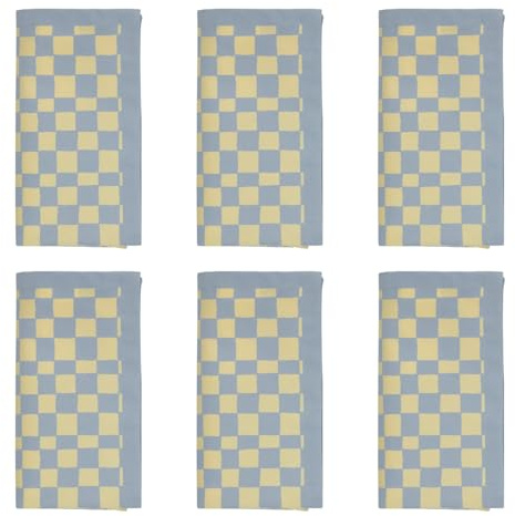 BUTLERS 6er Set Stoffserviette 42x42 cm Baumwolle - Checker Style -