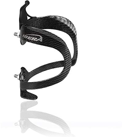 Ibera Wasserflaschen-Halter fürs Fahrrad, besonders leicht, aus Aluminium, Carbon Pattern