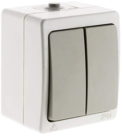 Va & Vient double Gris Clair - IP54