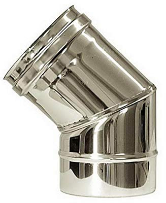 Bogen 45 ° flue DN 150 Edelstahlrohr 316 INOX