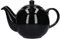 London Pottery Teapot with Strainer, Gloss Black, 6 Cup (1.2 Litre)