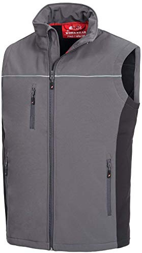Nitras Herren Nitras Motion Tex Light Softshellweste Apache größe L in grau schwarz, Grau, L EU