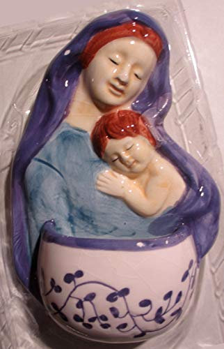 Weihwasserspender Mutter Gottes mit Jesuskind - Augen geschlossen