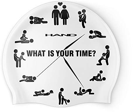 HAND SPORT Whats Your Time, Cuffia in Silicone, Cuffia Piscina, Cuffia Nuoto, Taglia Unica