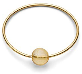 JUKSEREI Damenring Gold Birthstone-Ring November Citrin - Geburtsring/Geburtstagsring Citrine Hell Gelb Freude Spaß + Leichtigkeit - RBSCHNOVg-50