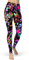 sissycos 80er Leggings Damen Bunt Print Leggings Oil Painting Graffiti Yoga Strumpfhosen Sporthose Leggins Lang S Schwarze Graffiti