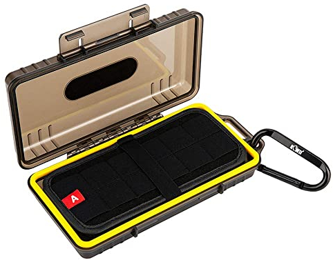 Kiwifotos 72 Slots Switch Game Card Case Memory Card Holder for 72 SD/NS (Nintendo Switch)/ PSV (Sony PS Vita Game Card)/ CFexpress Type A Cards, Water-Resistant Anti-Shock Card Organizer Box
