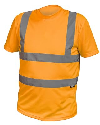 Högert Technik - JURAL Warnung Polycotton T-Shirt Gelb/Orange S-3XL (48-58) | Warnweste Reflektierend Warnweste Atmungsaktiv Leicht Kurzarmshirt Kurzarm Arbeitskleidung Sichtbarkeit Hemden