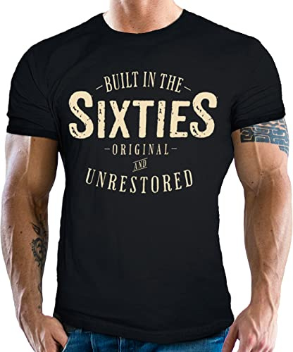Gasoline Bandit Original Biker Racer Herren T-Shirt: Born in the Sixties - Im Vintage Retro Style