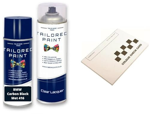 For BMW Carbon Black Met 416 Aerosol Spray Paint Rattle Can (Aerosol Paint + Lacquer)
