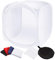 BOLLUMA Fotobox Fotostudio 150x150 cm Fotobox Zum Fotografieren Photobox Foto Box Fotozelt Lichtzelt mit 4 Hintergründe, Tragbar Fotozelt für Fotografie zum Schmuck Kleine Gegenstände