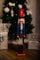 Marco Paul 70 cm Blauer Nussknacker-Soldat Statue - Handbemalte Weihnachtsdekoration für Innenbereich, Großes Hölzernes Spielzeug