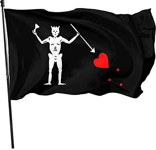 Bandera Nautica Bandera Pirata Bandera Barbanegra Banners Impresión Bandera Balcón Reforzada Banderines Pancarta Para Fiesta Fiestas Barras 90X150Cm